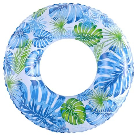Pool-Schwimmer für Kinder im Alter von 5–10 Jahren, Schwimmbad-Spielzeug, aufblasbare Pool-Röhren, einfache Streifen, niedliche Schwimmringe, Wasserspielzeug für Pool, Strandparty (Blatt)