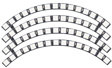 HELEVIA 60 Bits LED Lampe Board WS2812 5050 RGB Rund Lichtmodul für Home Room Decoration Support Microcontroller 5V