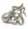 Carousel Home Silver Metal Octopus Wine Holder | Nautical Table Top Wine Bottle Holder | Wine Bottle Display Stand - 15x20cm
