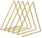 Lurrose Triangle Desk File Organizer Stylish Metal Book Rack for Desktop Golden Finish for Magazines Documents and Folders for Office and Home Use