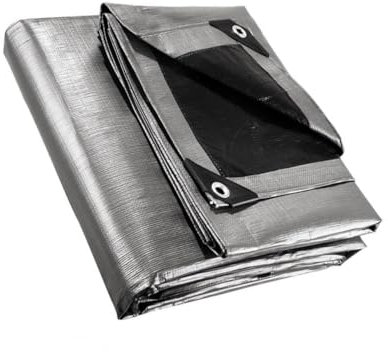 Sonnenschutzplane 1,8x2,4m PE Silber mit Ösen