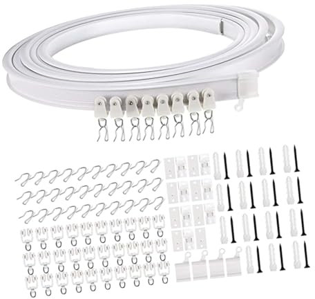 Folpus Set di binari per tende da soffitto, tende da soffitto e da parete