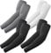 fuinloth 4 Paare Gaming Arm Sleeves, Arm Stulpen Armschoner für Damen/Herren, Volleyball Basketball Sport Ärmel 2 Schwarz+Dunkel Grau+Weiß