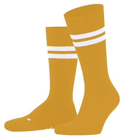 FALKE Unisex Dynamic U So Cotton Patterned 1 Pair Socks, Yellow Sun Ray 1316, 8-9