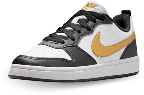 Nike Jungen Court Borough Low Recraft (Gs) Sneaker, Black/Metallic Gold/Black/Whit, 38.5