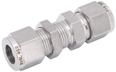 Connection Ad Alta Pressione, Resistenza Ad Alta Pressione, Doppio Connettore della Paratia per le Gare, Acciaio Inossidabile 316, per Acqua, Gas, Tubi 'olio (Ф1/2)