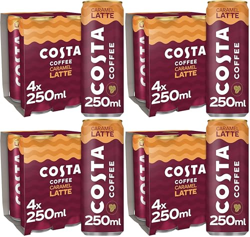 Costa Coffee Caramel Latte 4 x 250 ml (Pack of 4)
