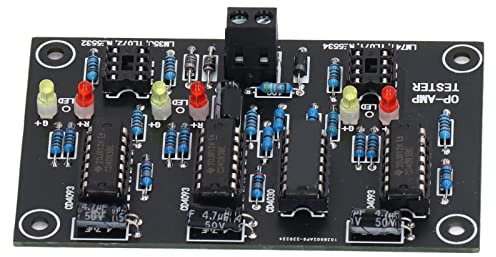 Marhynchus Módulo de Probador de Amplificador OP único único para LM741 TL071 TL072 TL081 TL082 NE5532 con Placa de Circuito de Detección OP AMP 12 V CC Potencia