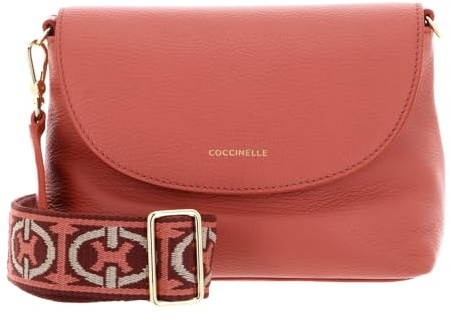 Coccinelle Leder Umhängetasche Paulina Mini Crossbody Bag Pink Clay koralle
