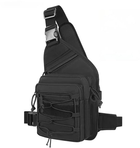 Taktische Umhängetasche mit Pistolenholster, verdeckte Tragetasche für Pistolen, Pistolentasche, Rucksack, Jagd-Sling-Brusttasche
