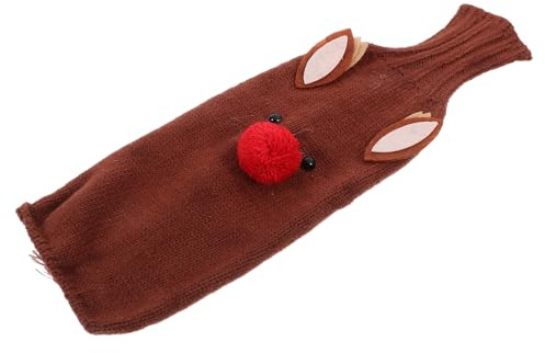 FUNNETOYU Knitted Wine Bottle Cover for Christmas Decor Washable Bottle Sleeve for Holiday Party Table Setting