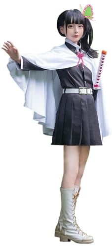 Satdflie Cosplay Disfraz Kimono Robe Traje con Cinturón Conjunto completo de uniforme Navidad Disfraz Anime Fans Regalo