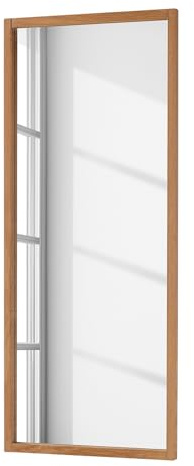home24 Spiegel Massivholz Braun 2 x 50 x 120 cm | Eiche, geölt, natürliches Design, für Flur