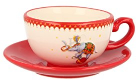 Hervit Set Tazzina da Tè con Piattino in Ceramica - Art: 26109