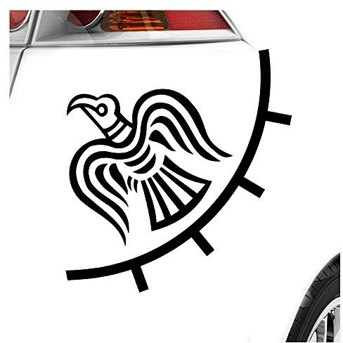 Kiwistar - Autoaufkleber - Odin Raven Banner - Viking Heckscheibe Auto Aufkleber wetterfest für Kfz LKW Mofa Truck - Sticker außen selbstklebend Tuning Zubehör für Fenster Fahrzeug Scheibe
