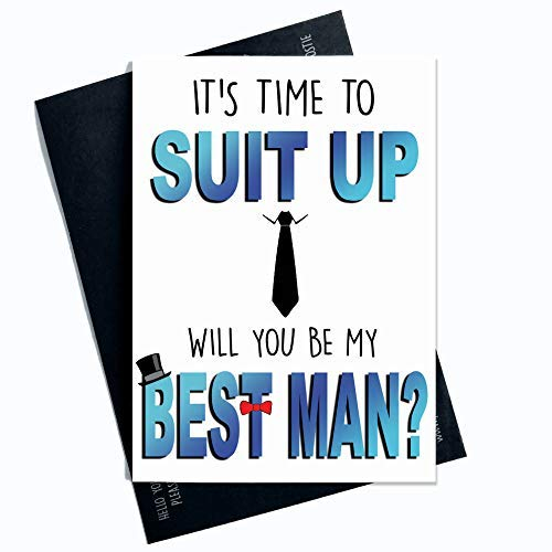Funny Best Man Card Best Man Cards It's Time to Suit Up Will You Be My Best Man Best Friend Best Man Wedding Proposal Card Marriage PC526