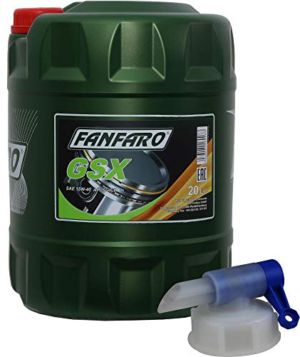 20 Liter FANFARO Motoröl GSX 15W-40 API SG/CD Engine Oil Öl inkl. Auslaufhahn