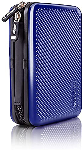 Duronic HDC3 /BE Tragbare Externe Festplatte und Kabel, Aluminium, leicht und schützend, geeignet für Western, Toshiba, Buffalo, Hitachi, Seagate, Samsung (Blau)