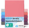 etérea Jersey Spannbettlaken 200x220cm Rosa bis 25 cm Höhe - 100% Baumwolle Spannbetttuch Oekotex - Bed Sheets Leintuch Bettbezug mit Rundumgummi - Bettlaken 200x220 cm - Rose