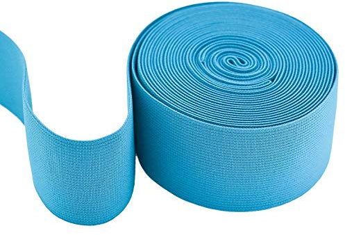 maDDma 5m Gummiband 50 mm breit Oeko-Tex Gummilitze elastisches Band Bekleidungsgummi Farbwahl, Größe:50 mm, Farbe:hellblau
