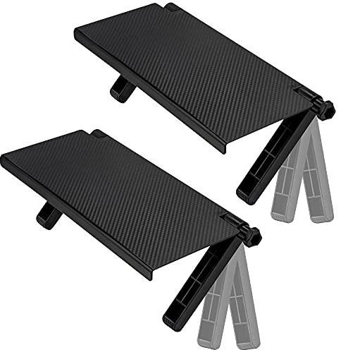 TIE-DailyNec 2 Pcs Étagère Supérieure TV, Tablette Réglable pour Téléviseur Mural, Support de Moniteur D'ordinateur de Bureau Support de Stockage de Plate Forme Solide, Console de Jeu, Routeur