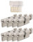 GERCAR Pro 8x Knaufzylinder 30/30 gleichschließend Set 8 Schließzylinder mit Knauf inkl. 40 Schlüssel - 60 mm Türschloss Zylinderschloss 8er Zylinder - Länge: 60mm, A:30 B:30 - Messing matt massiv