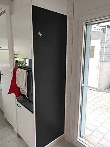 Selbstklebende und magnetische Vinyl- Tafelfolie in verschiedenen Größen | Farbe: schwarz | inkl. Kreidestift | Kreidetafel | Selbstklebefolie l Memoboard (200x60cm)