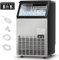 COSTWAY Commercial Ice Maker Machine, 50kg/24H tainless Steel Ice Cube Maker, 15kg Ice Storage Capacity, Digital Control Refrigeration, Auto Clean Ice Making Machine for Bar Restaurant