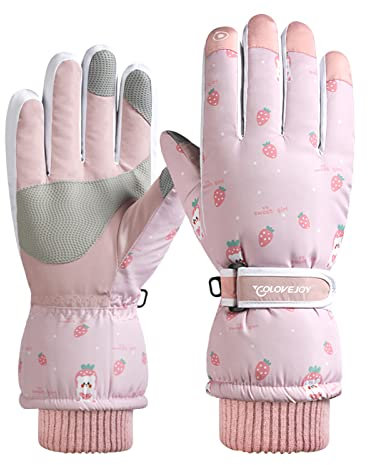 Orbgons Männer und Frauen Handschuhe Winter Skihandschuhe Warme Handschuhe Warme süße Bedruckte Fahrradhandschuhe Weiche Winddichte Handschuhe Neoprenhandschuhe Damen (B, One Size)