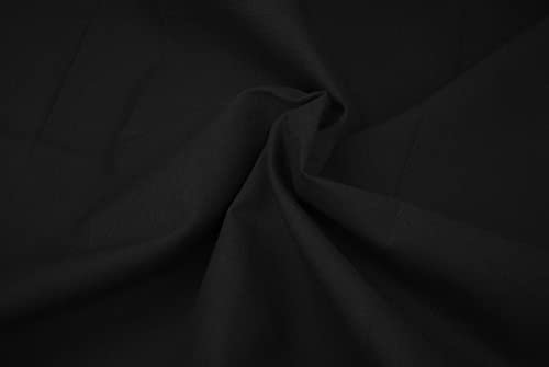 Meterware: 1 m Stoff (Baumwollstoff), 155 cm breit, 100% Baumwolle, OEKO-TEX 100, schwarz