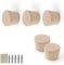 JANDH 5 Piezas Ganchos para Abrigos, Ganchos Cónicos de Madera de Haya, Adecuados para Colgar Ropa
