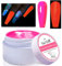 NAILGIL Solid Builder Gel for Nails, Neon Hot Pink Builder Gel Spring Summer Colors Sculpture 3D Gel Nail Art for Women Girls, Non-Stick Hand LED/UV Needed -Glow in the Dark