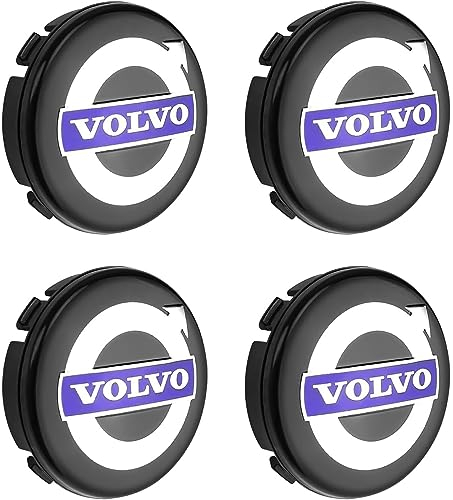 IVYARD Pack of 4 Hub Caps für Volvo 64mm, Car Wheel Centre Caps Alloy Wheel Rim Caps Hub Cap für Wheel Caps, Car Decoration Badge Accessories