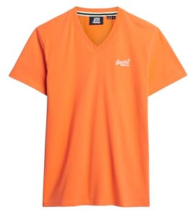 Superdry Herren Essential Logo T-Shirt aus Bio-Baumwolle mit V-Ausschnitt