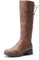 DREAM PAIRS Moda Vintage Stivali Donna Stivali con Tacco Largo da Donna Stivali Invernali Alti al Ginocchio,Size 40.5,Tan-Nabuk,SDKB2423W