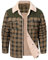 Svanco Flanellhemd Herren Winter Holzfäller Jacke Gefüttert Thermohemd Kariert Winterjacke mit Mehrere Taschen