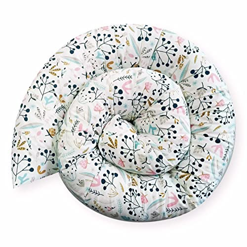 Bebeloo Bettschlange Bettkissen Seitenschläferkissen Nackenrolle Schlafkissen Kuschelschlange Stillkissen Zierkissen Zugluftstopper Body Pillow Baumwolle (Vogelbeere, 140 cm)