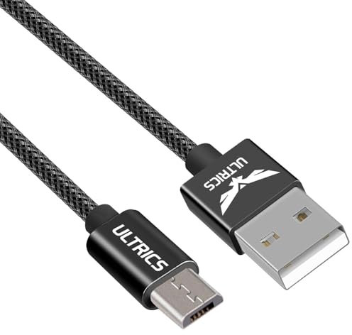 USB to Micro USB Cable 30CM (2 Pack), Android Charger Cable, Nylon Braided Fast Charging Cable, Micro USB Data Sync Cord Compatible with Samsung Galaxy S7 S6 S5 J3 J5 J7, Huawei, Kindle, PS4, Xbox