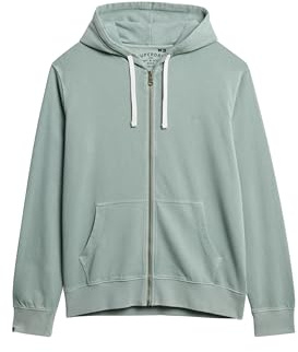Superdry Herren Classic Essential Zip-Hoodie Silber Blau S