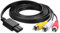Cable AV Audio Video RCA pour Nintendo N64 Gamecube SNES GC NGC, Câble D'alimentation Stéréo Audio Vidéo AV RCA Compatible avec Consoles Nintendo 64, 1.8m