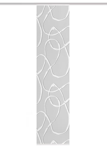 Vision S Schiebegardine Ophelia Bambusoptik, Abstrakter-Druck, 260x60 cm, Farbe:hellgrau, Größe:260 x 60 cm, Anzahl:1x