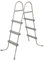 SAYEYBU Escalera De Piscina, Barandilla para Piscina, Barandilla De Acero Inoxidable para Piscina, para Piscinas Elevadas Y Enterradas De 122 A 137 Cm,Gris