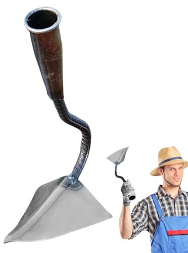 Azadón de Jardín - Herramienta para Bordes de Césped y Eliminación de Malezas,Azadón Triangular Manual Antideslizante para Preparación de Suelo en Jardines Traseros Huerto e Invernadero