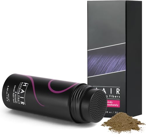 Streuhaar zur Haarverdichtung, 25g Haarpuder Vollem Haar in Sekunden Männer und Frauen, Natürlich Unsichtbar Ansatzpuder, Haarausfall und Lichtem Haar Powder(China Gold)