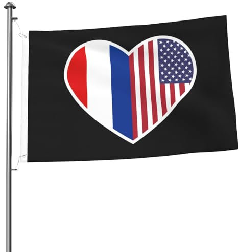 „I Love America And Yugoslavia-Flaggen für draußen, 60 x 90 cm, doppelseitig, strapazierfähig, Bannerflagge für Haus, Hof, Festival, Outdoor, Gartendekoration, Willkommensflagge