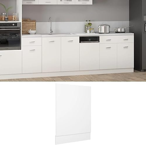 WSJHUHK Muebles, armarios y almacenamiento, armarios de cocina, panel para lavavajillas, color blanco, 45 x 3 x 67 cm, madera de ingeniería