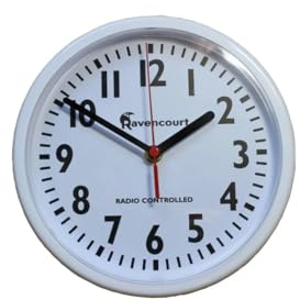 Easier To Small Radio Controlled Wall Clock - White (20cm)