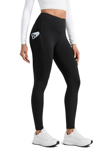 CRZ YOGA Thermo Leggings mit Taschen 71cm | Wasserabweisend, Lässig, Wandern, Winter, für Damen