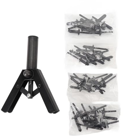 Klanata Kit de herramientas de remachado profesional para una sola mano - Pistola remachadora manual con 40 remaches de plástico para paneles de puertas de automóviles y molduras