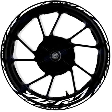 Felgenr Sticker Felgenaufkleber Für Yamaha YZF-R7 YZFR7 YZF R7 (17 Zoll) – Reflektierende Streifen Für Felgen Und Naben Motorrad Felgen Aufkleber Komplett(Farbe 2)